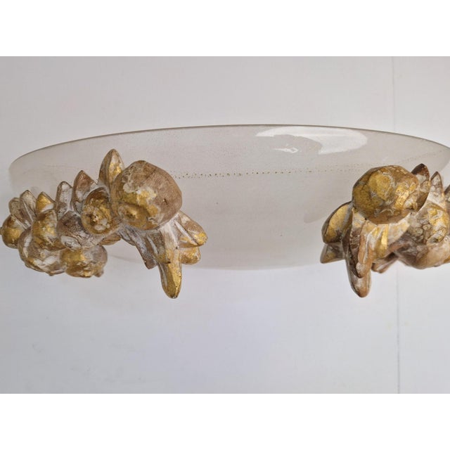Vintage Bowl Wall Lamps in Goldleaf Murano Glass, Italy, 1970s, Set of 2 For Sale - Image 13 of 18