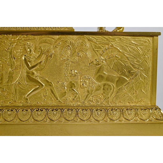 Empire Golden Bronze Clock from Leroy Palais Royal, Early 19th Century For Sale - Image 15 of 18
