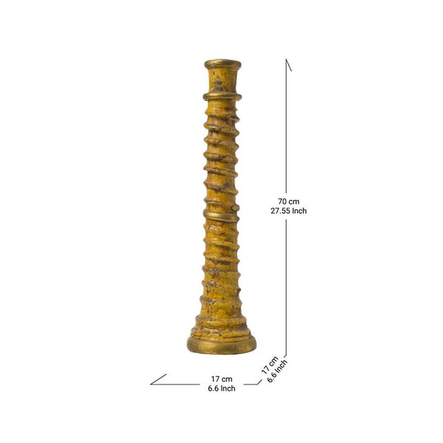 2020s Handcrafted Tamegroute Glazed Ceramic Candlestick | One-of-a-Kind Moroccan Pottery For Sale - Image 5 of 5