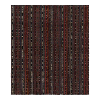 1950s Vintage Shahsavan Tribal Persian Kilim Rug With Stripes For Sale