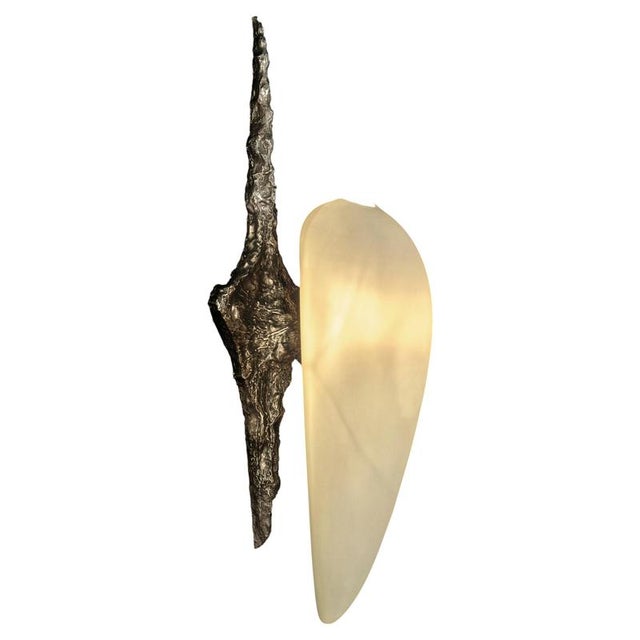 LV-426 Sconce in Patinated Cast Bronze by William Guillon For Sale - Image 11 of 11