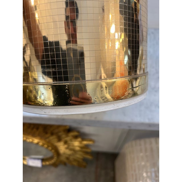 Georges Briard 1970s Brass Finish and Vinyl Ice Bucket Signed For Sale - Image 11 of 11