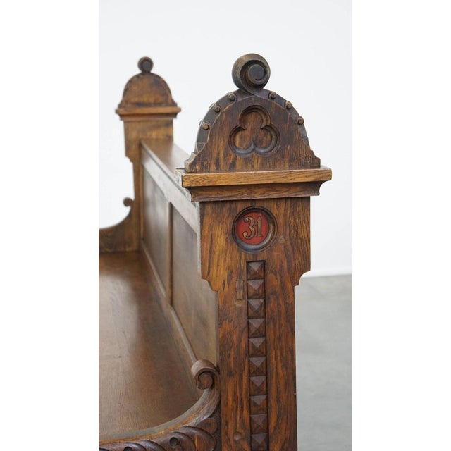Late 19th Century Gothic Oak Church Pew For Sale - Image 16 of 17