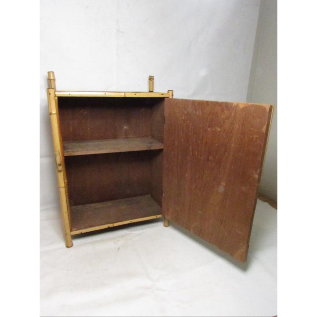 English Country Home Antique English Bamboo Cabinet For Sale - Image 4 of 17