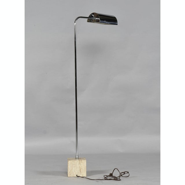 1960s Raymor Chrome and Stone Mid-Century Modern Floor Lamp For Sale - Image 5 of 15