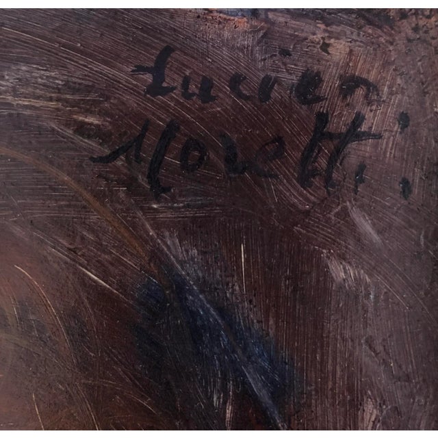 Lucien Moretti, Fillette aux boucles rousse, Oil on Canvas, Framed For Sale - Image 3 of 10