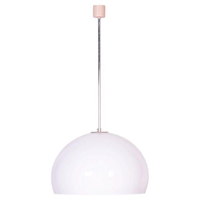 Mid-Century Chrome Chandelier by Guzzini for Meblo, Italy, 1970s For Sale - Image 9 of 9