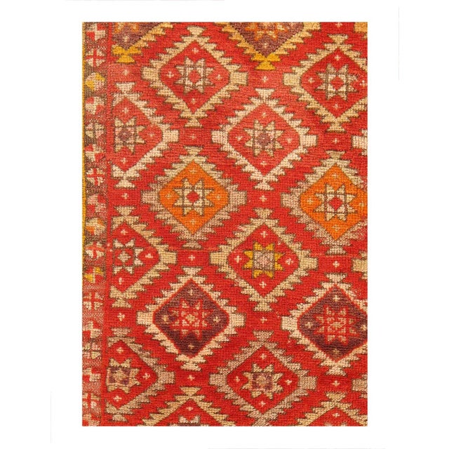 Hand knotted Turkish Oushak rug made of 100% hand-spun lamb's wool rug and all natural dyes. Each rug has a dense, soft...