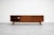 Contemporary Modern Walnut Credenza / Media Console | Minimalist Sliding Door Sideboard For Sale - Image 3 of 7