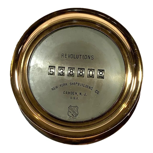 Brass Ashcroft Ships Revolution Counter For Sale