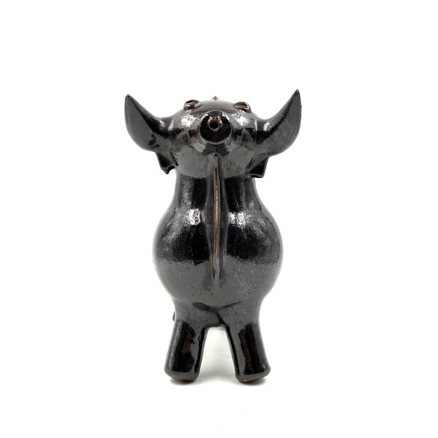 1970s 1970s French Mediterranean Style Bull Shaped Jug Sculpture For Sale - Image 5 of 13