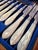 Metal Antique Mother of Pearl and Silver Plated Flatware Service for 12 For Sale - Image 7 of 16