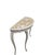 Vintage French Demilune Onyx Top Console Table With Braided Apron For Sale - Image 4 of 10