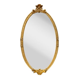 Vintage Rococo Style Gold Frame Mirror For Sale