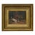 J. Langlois Oil on Board Dog Painting of a Terrier Chasing a Mouse in Gilt Frame For Sale
