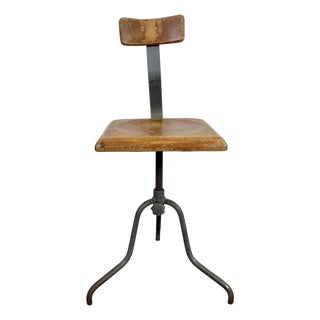 Industrial Factory Swivel Chair, 1950s For Sale