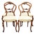 Victorian Walnut Balloon Back Dining Chairs, 1860, Set of 4 For Sale
