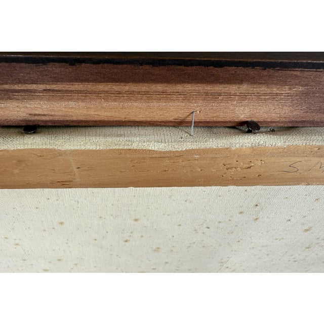 Village Life Mayan Folk Painting by Pablo Noe Salazar Acrylic on Canvas Guatamala 1978 For Sale - Image 14 of 14