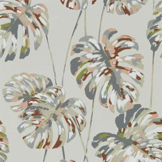 Harlequin Kelapa Wallpaper in Charcoal/Blush For Sale