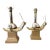 Pair Italian Brass Snail Shell Lamps For Sale
