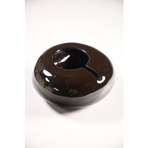 Model 411 Ashtray in Brown Glazed Ceramic from Sicart For Sale - Image 6 of 9