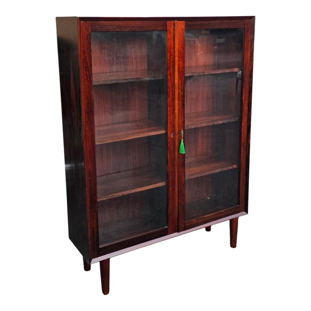 Erik Brouer Rosewood Display Cabinet, Denmark 1960s [Unsigned] For Sale
