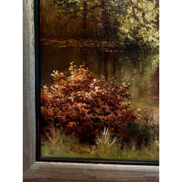 Copper Autumn Landscape Oil on Canvas by Robert Wood For Sale - Image 8 of 11