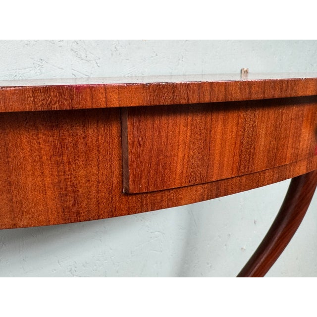 Vintage Italian Half-Moon Console Table, 1950s For Sale - Image 10 of 14
