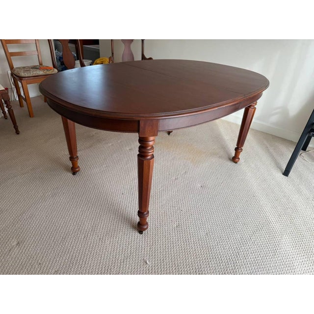 Lexington Furniture Regency Style Mahogany Oval Dining Table With 2 Leaves. For Sale - Image 10 of 11
