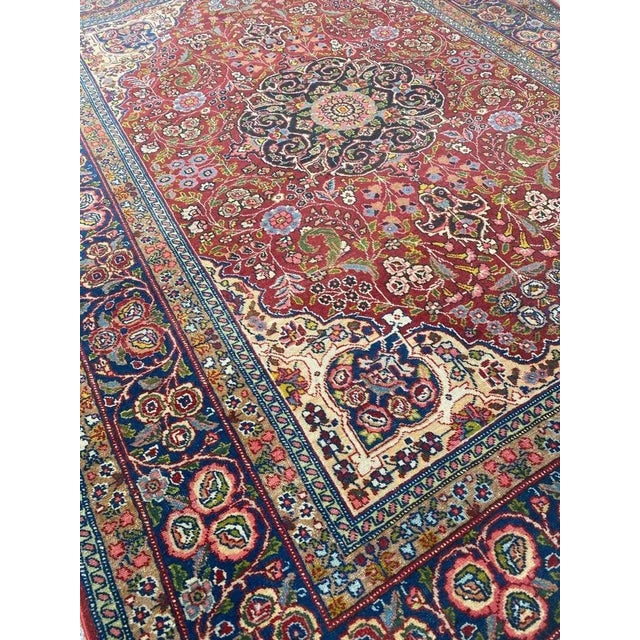 Antique Fine Tabriz Rug For Sale - Image 15 of 18