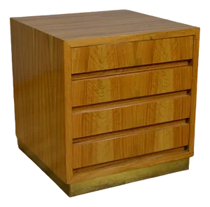 Small Chest of Drawers in Olive Briar and Brass, Italy, 1950s