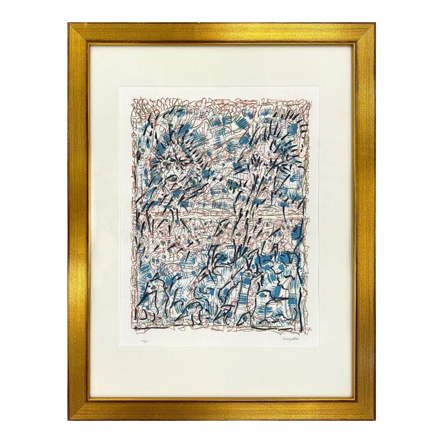 Jean-Paul Riopelle, Sans Titre, Rare Hand Signed Lithograph, Edition of 40, 31 X 24 In. Framed For Sale