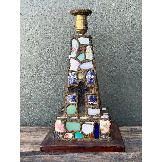 Vintage China Mosaic Lamp For Sale - Image 12 of 12