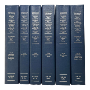 1980s Quarto Volume Set, James Yarnall's the National Museum of American Art's Index to American Art Exhibition Catalogues - 6 Books