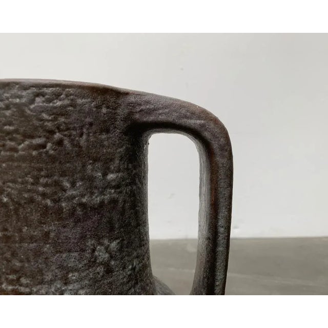 Brown Large Vintage German Ceramic Floor Vase from Karlsruher Majolika For Sale - Image 8 of 18