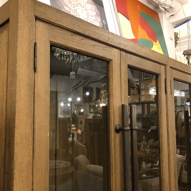 Restoration Hardware 20th C. Display English Brass Bar Pull Glass 4