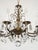 Antique 8 Arm Sweet Sensational Brass Cut Lead Glass Crystal Chandelier For Sale - Image 10 of 15