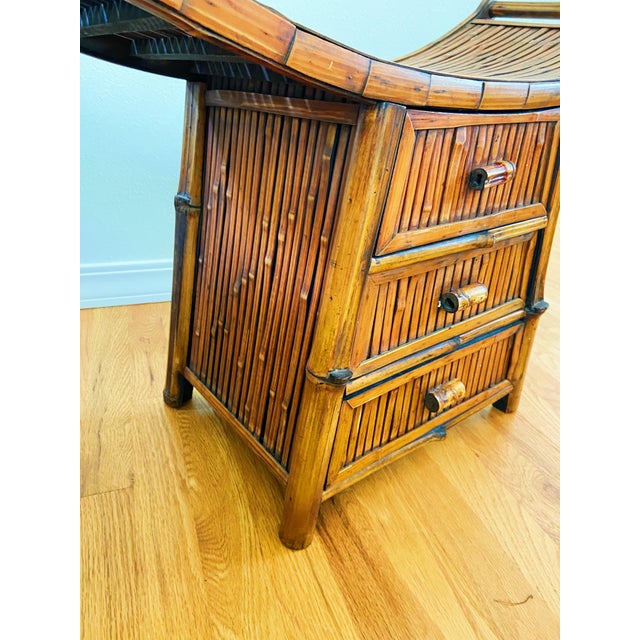 Vintage Modern Bamboo Chest Small Cabinet For Sale In Seattle - Image 6 of 8