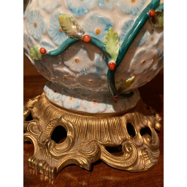 18th Century Rococo Vincennes Porcelain Lamps - A Pair For Sale - Image 11 of 13