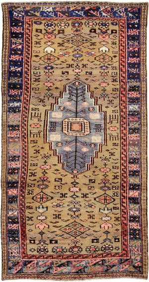 Vintage Persian Hamadan Rug – Size: 3' 7" X 7"