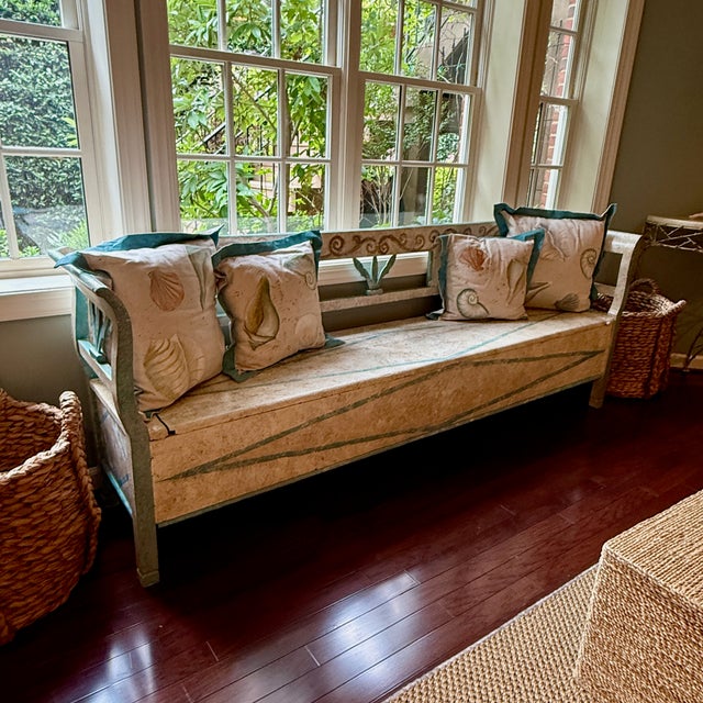 Antique, Swedish Hand-Painted Bench For Sale - Image 18 of 18