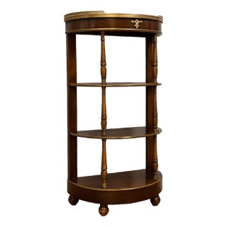 Parisian Louis XVI Style Half-Moon Shaped Mahogany Console Shelf For Sale