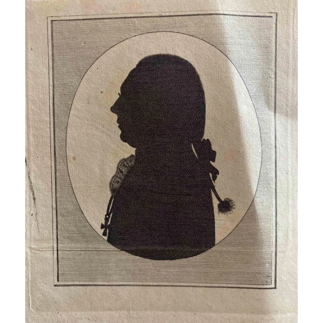 Portrait is an original artwork realized by Johann Caspar Lavater (1741 - 1801). Original Etching from "Essays on...