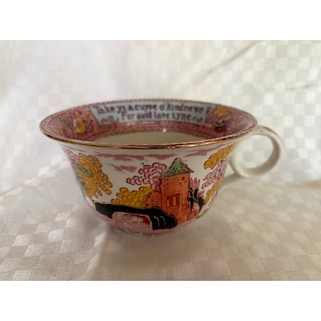 Mid 19th Century Hand Painted Staffordshire Oversized Cup and Saucer For Sale - Image 9 of 17