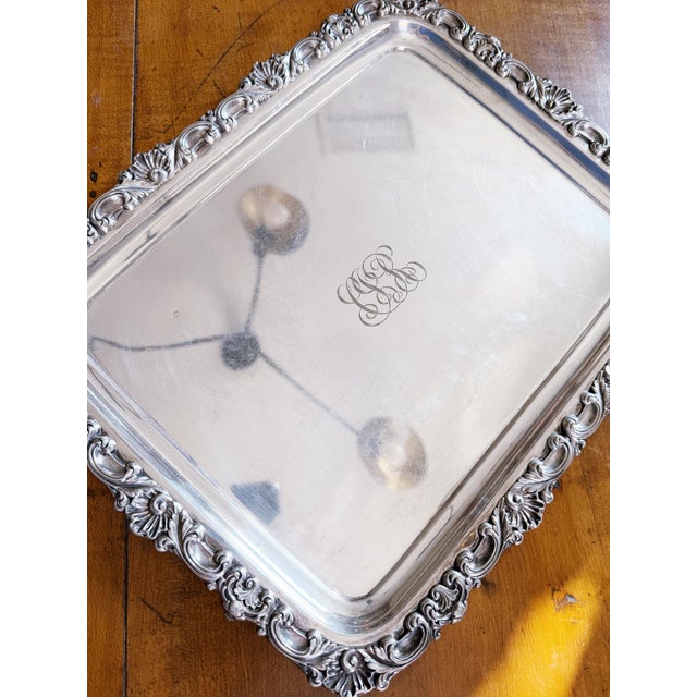 Late 19th Century Antique Silver Plated Tiffany & Co Serving Tray For Sale - Image 5 of 6