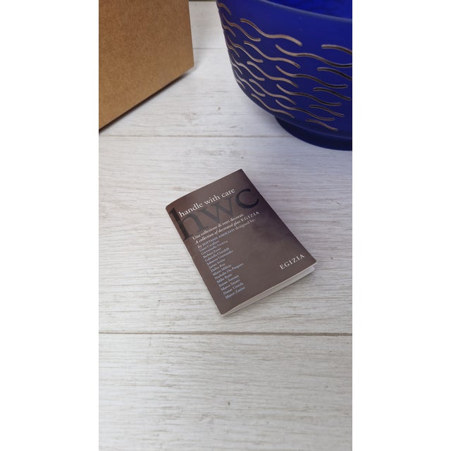 Dalga Bowl in Blue Blown Glass by Koz for Sottsass Associati, 1990s For Sale - Image 12 of 13