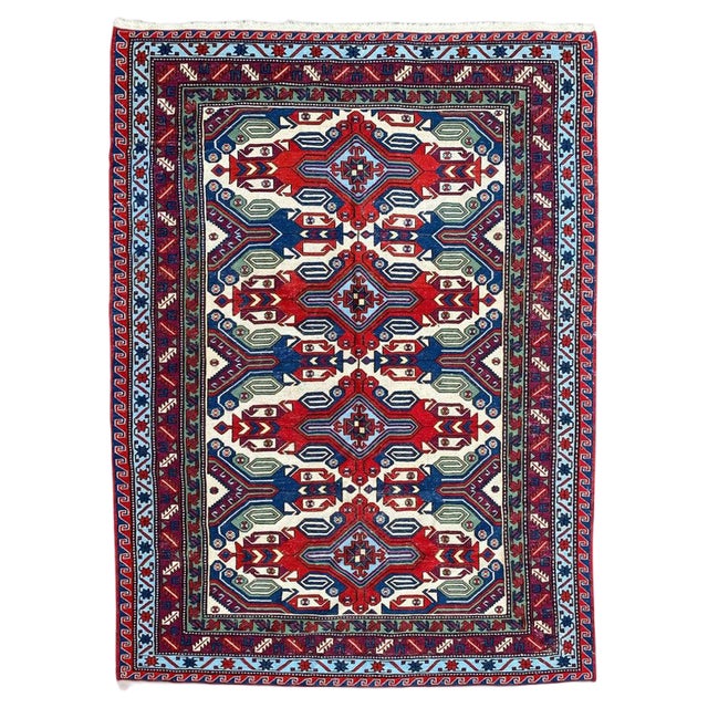 Vintage Caucasian Soumak Rug, 1950s For Sale