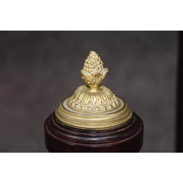 19th C French Louis XVI Style Ormolu Mounted Marble Top End Table For Sale - Image 9 of 15