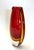 Early 21st Century Murano Style Sommerso Art Glass Vase in Red and Amber For Sale - Image 5 of 12