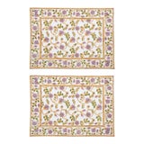 Gina Placemats Lilac & Green - A Pair For Sale